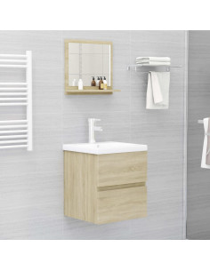 Specchio da Bagno Rovere Sonoma 40x10,5x37 cm Legno Multistrato