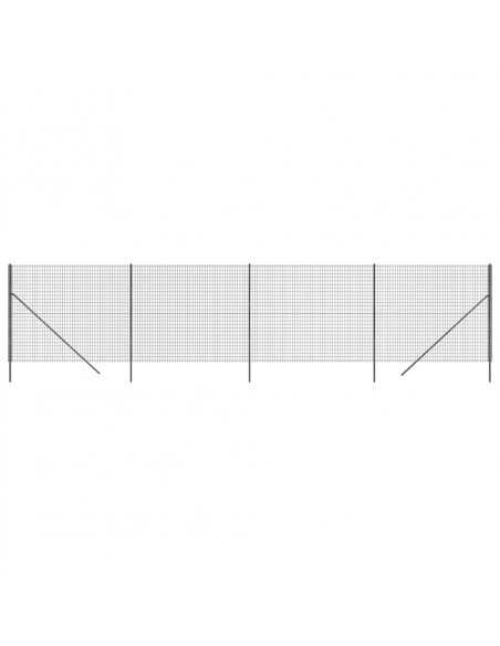 Recinzione Metallica Antracite 1,8x10 m in Acciaio Zincato