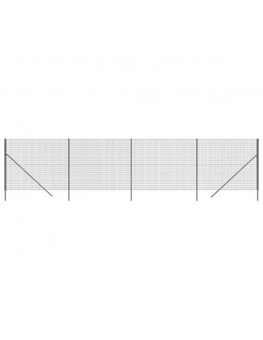 Recinzione Metallica Antracite 1,6x10 m in Acciaio Zincato