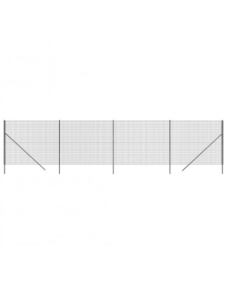 Recinzione Metallica Antracite 1,6x10 m in Acciaio Zincato