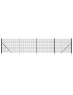 Recinzione Metallica con Picchetti Ancoraggio Antracite 1,4x10m 2