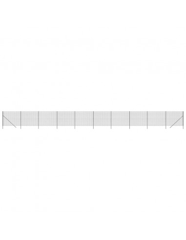 Recinzione Metallica Antracite 2x25 m in Acciaio Zincato