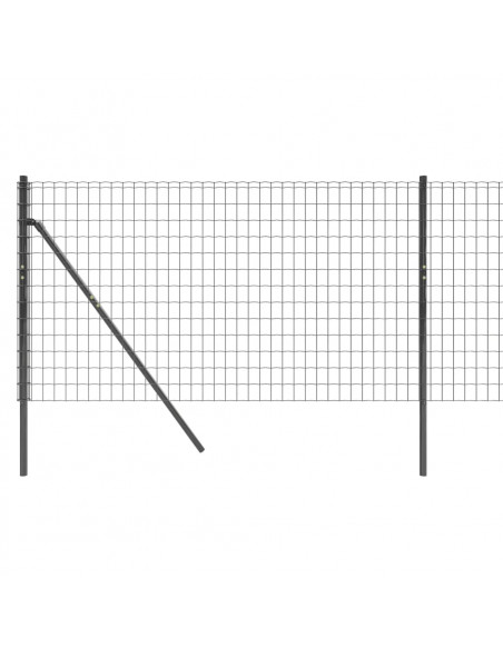 Recinzione Metallica Antracite 1,1x25 m in Acciaio Zincato