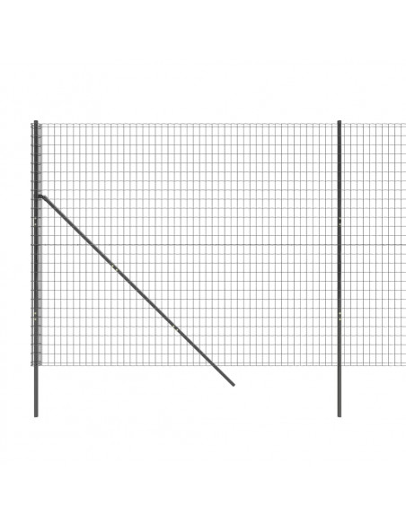 Recinzione Metallica Antracite 2,2x25 m in Acciaio Zincato