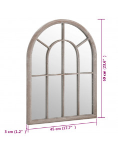 Specchio da Giardino Sabbia 60x45 cm in Ferro per Uso Esterno