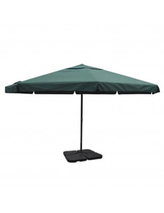 Ombrellone in Alluminio con Base Portatile Verde 2