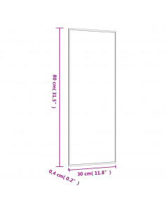 Specchio da Parete 30x80 cm Vetro Rettangolare
