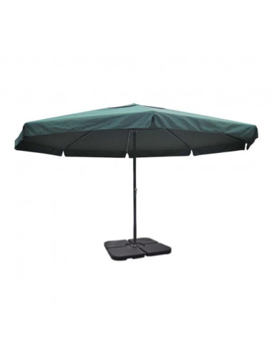 Ombrellone in Alluminio con Base Portatile Verde
