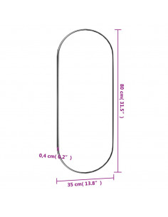 Specchio da Parete 35x80 cm Vetro Ovale