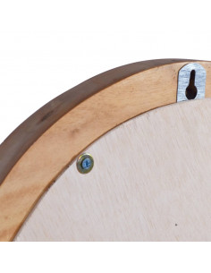 Specchio da Parete 40 cm in Legno di Teak Rotondo