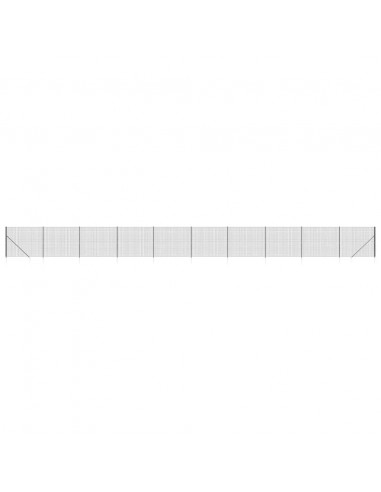 Recinzione Metallica con Picchetti Ancoraggio Antracite 1,4x25m