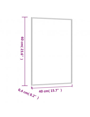 Specchio da Parete 40x60 cm Vetro Rettangolare