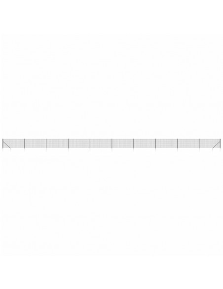Recinzione Metallica con Picchetti Ancoraggio Antracite 1,1x25m