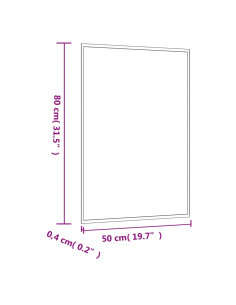Specchio da Parete 50x80 cm Vetro Rettangolare
