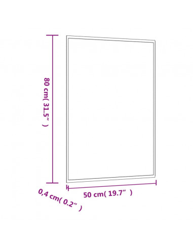 Specchio da Parete 50x80 cm Vetro Rettangolare
