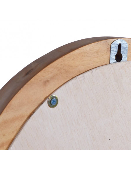 Specchio da Parete 60 cm in Legno di Teak Rotondo