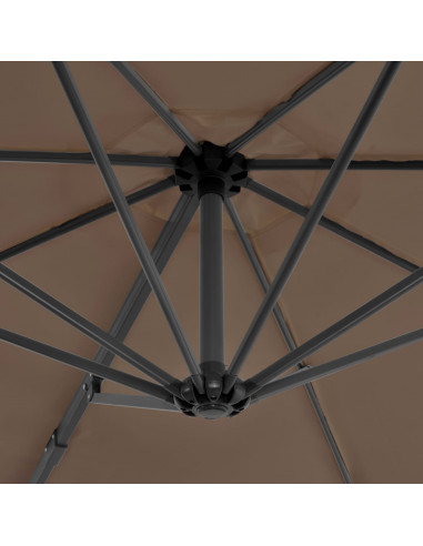 Ombrellone da Esterni con Base Portatile Grigio Talpa