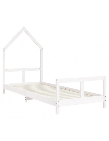 Giroletto per Bambini Bianco 80x200cm in Legno Massello di Pino