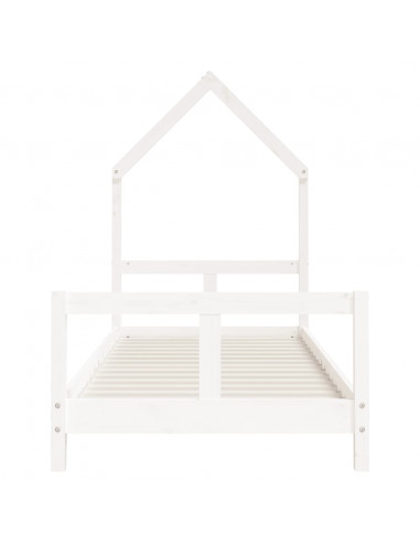 Giroletto per Bambini Bianco 80x200cm in Legno Massello di Pino