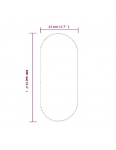 Specchio da Parete Argento 100x45 cm Ovale