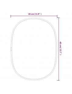 Specchio da Parete Argento 40x30 cm