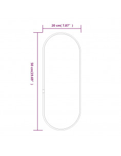 Specchio da Parete Argento 50x20 cm Ovale
