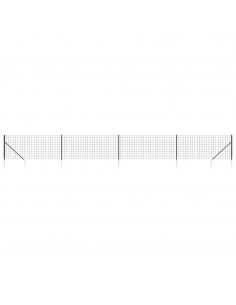 Recinzione Metallica con Picchetti Ancoraggio Antracite 1,1x10m 2
