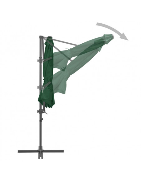 Ombrellone da Esterni con Base Portatile Verde