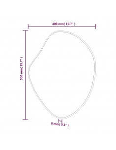 Specchio da Parete Argento 50x40 cm