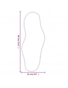 Specchio da Parete Argento 60x25 cm
