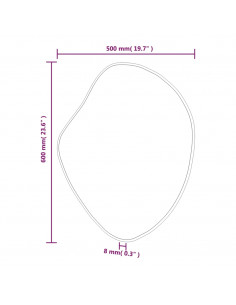 Specchio da Parete Argento 60x50 cm