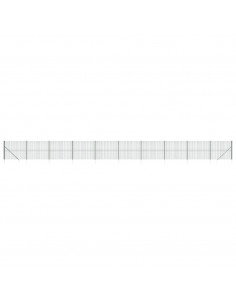 Recinzione Metallica con Picchetti Ancoraggio Verde 1,4x25 m 2