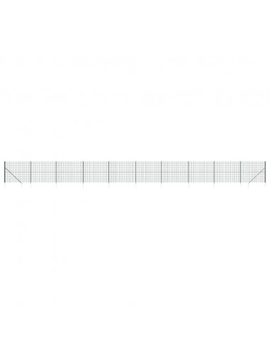 Recinzione Metallica con Picchetti Ancoraggio Verde 1,4x25 m