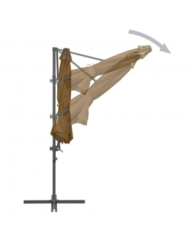 Ombrellone da Esterni con Base Portatile Grigio Talpa