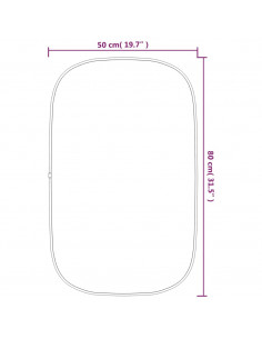Specchio da Parete Argento 80x50 cm
