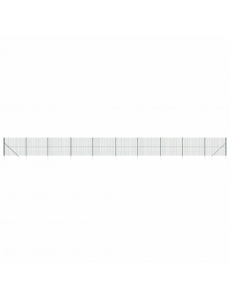 Recinzione Metallica con Picchetti Ancoraggio Verde 2x25 m
