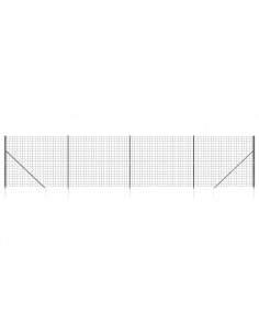 Recinzione Metallica con Picchetti Ancoraggio Antracite 2,2x10m 2
