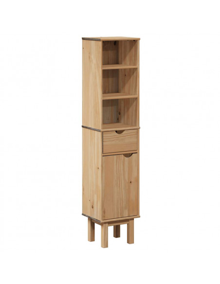 Mobile da Bagno OTTA 35x30x159 cm in Legno Massello di Pino