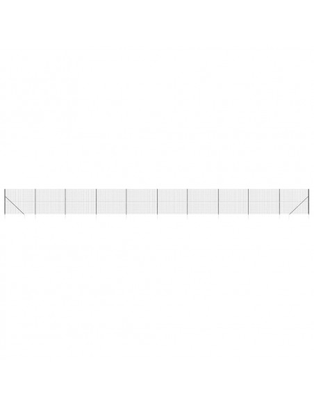 Recinzione Metallica con Picchetti Ancoraggio Antracite 2,2x25m