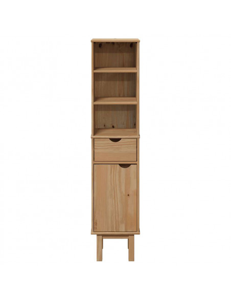 Mobile da Bagno OTTA 35x30x159 cm in Legno Massello di Pino