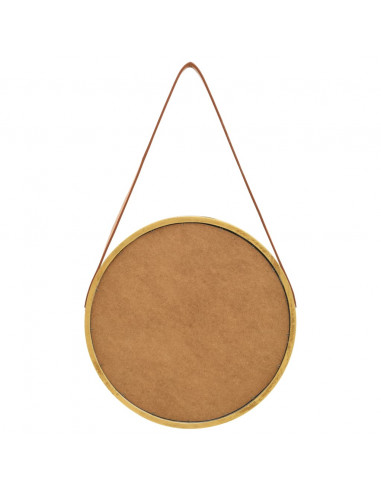Specchio da Parete con Cinghia 40 cm Oro