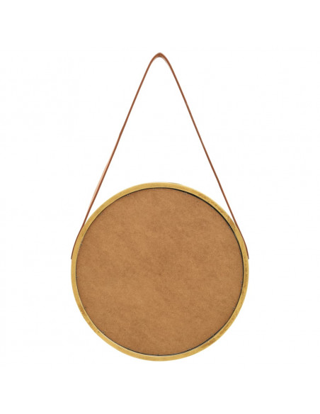Specchio da Parete con Cinghia 40 cm Oro