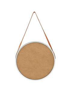 Specchio da Parete con Cinghia 50 cm Argento