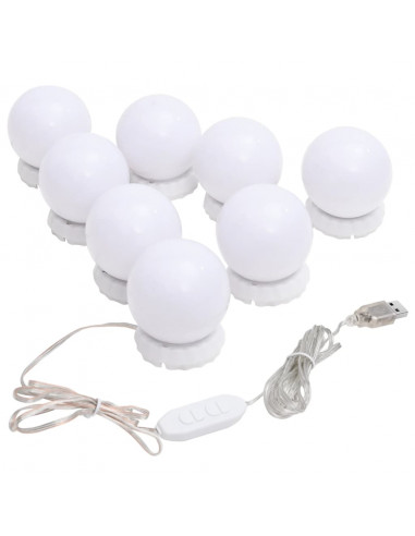 Specchio da Parete con Luci LED 15x40 cm Vetro Ovale