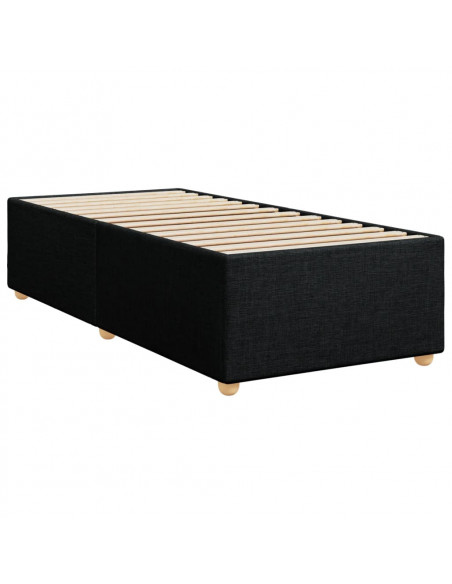 Giroletto a Molle con Materasso Nero 90x200 cm in Tessuto