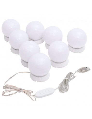 Specchio da Parete con Luci LED 40x80 cm Vetro Rettangolare