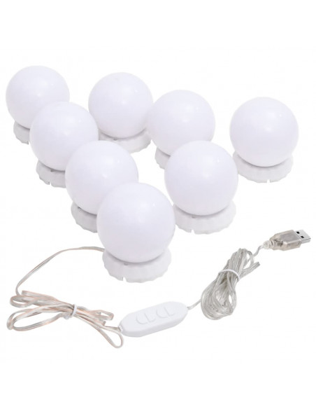 Specchio da Parete con Luci LED 40x90 cm Vetro Ovale