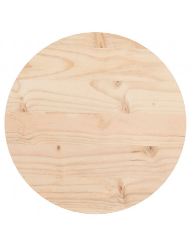 Piano Tavolo Rotondo Ø30x3 cm in Legno Massello di Pino
