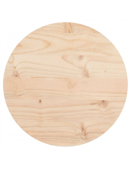 Piano Tavolo Rotondo Ø30x3 cm in Legno Massello di Pino