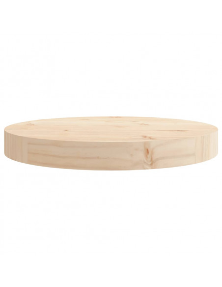 Piano Tavolo Rotondo Ø30x3 cm in Legno Massello di Pino